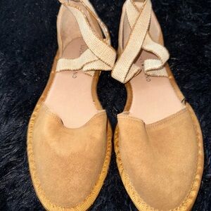 NWOT-Lucky Brand Shoes | Lucky Brand Atlyi Womens Suede Ankle Strap Flats